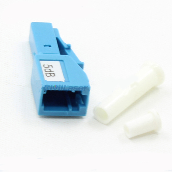 LC SM Yin And Yang Type Fiber Optic Attenuator Without Ears 5dB